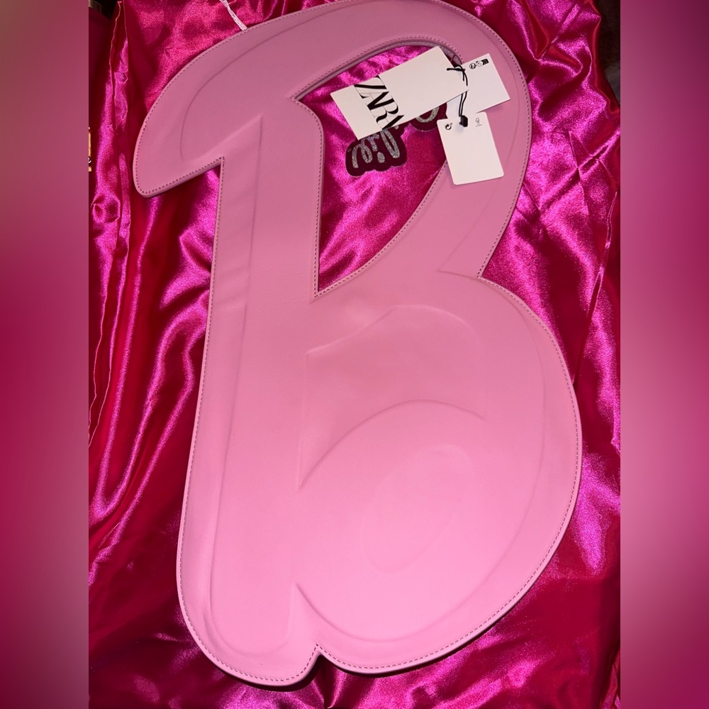 Barbie the Movie x ZARA leather B tote